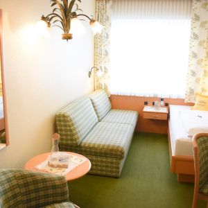 Gemütliches Einzelzimmer mit Schlafcouch im 1. Stock